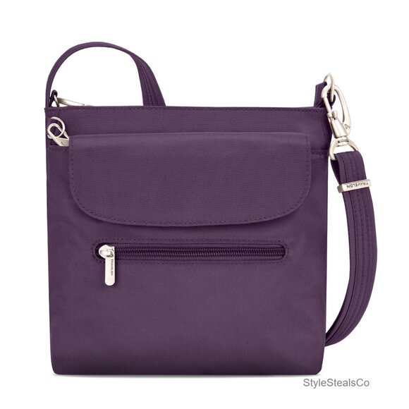 Anti-Theft Mini Shoulder Bag with RFID Blocking Slash-Resistant Polyester